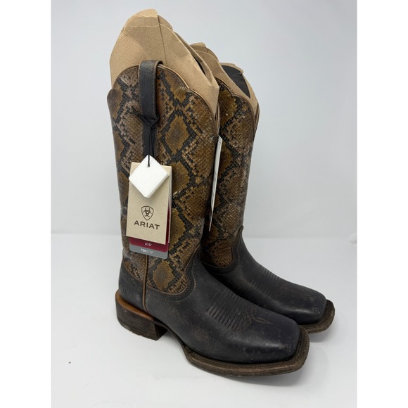 Ariat Womens 7B Frontier Farrah Wide Square Toe Western Boot $300 Retail - Picture 7 of 8